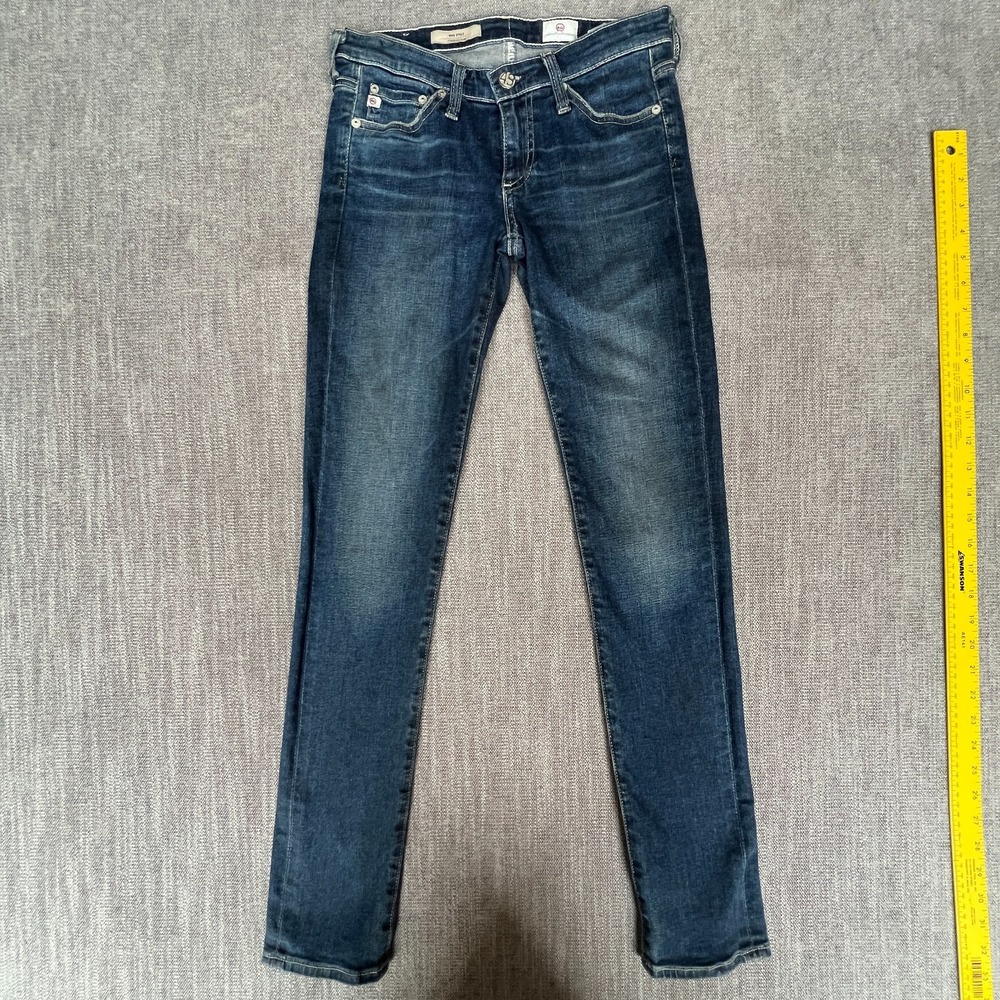 AG Adriano Goldschmied The Stilt Cigarette Leg Jeans Women 24 Blue Denim Stretch